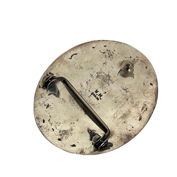 Bear Paw Sterling silver Navajo belt buckle - Picture 2 of 2